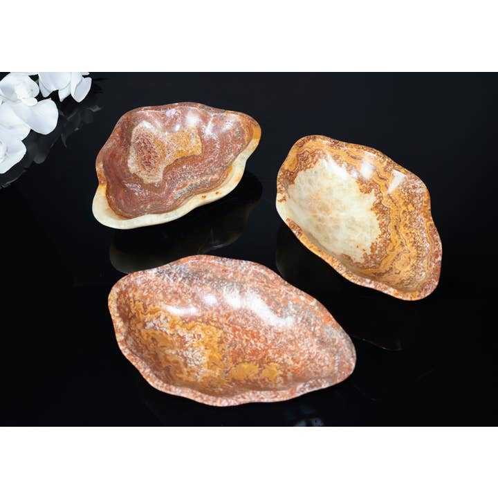 OnyxBowl - Wholesale Decorative Tray - Rustic Onyx Stone Trays for Jewelry, Nightstand Tray3