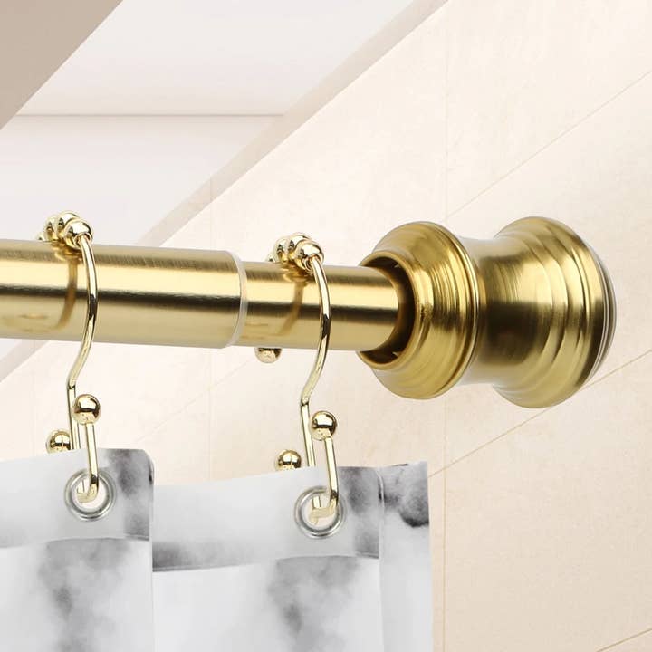 home mart goods - Wholesale Shower Curtain Rod/Hooks - 42"-72" Metal Shower Curtain Tension Rod Rust Resistant