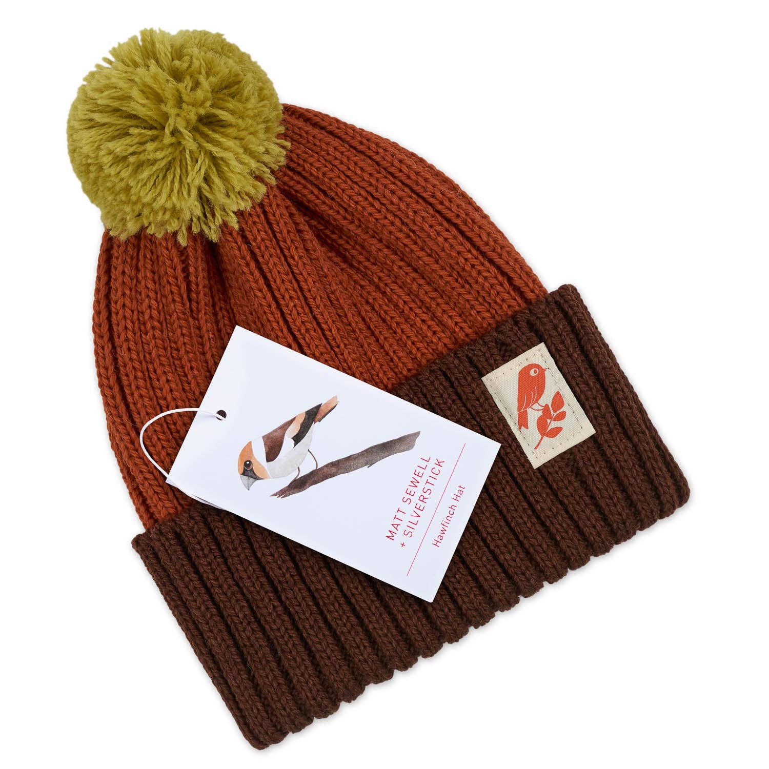 Matt Sewell Hawfinch Bobble Hat for wholesale on Faire2