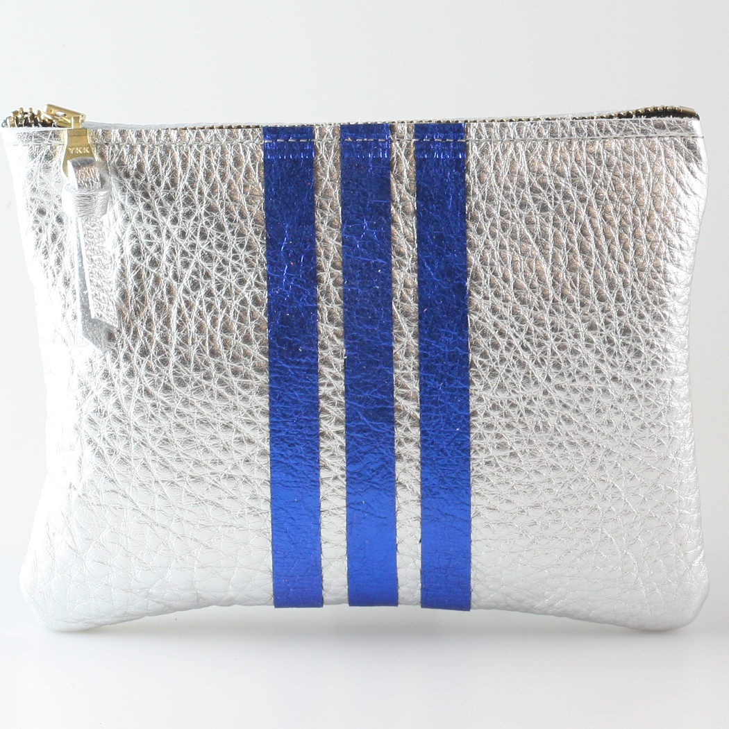 Zina Kao Exclusives - Wholesale Pouch - Women's - The Everyday Pouch: BRIGHT Metallic Stripes - 2 sizes! 1
