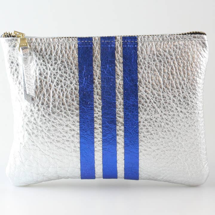 Zina Kao Exclusives - Wholesale Pouch - Women's - The Everyday Pouch: BRIGHT Metallic Stripes - 2 sizes! 1