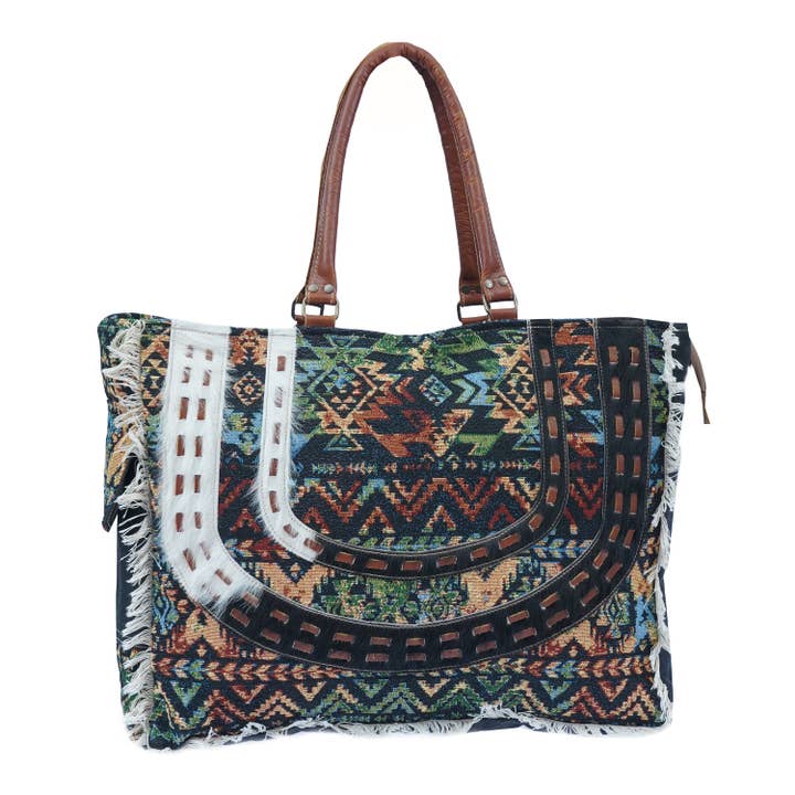 Canvas & Leather Women's Evelm Weekender Bag for wholesale by Hopofly Bags