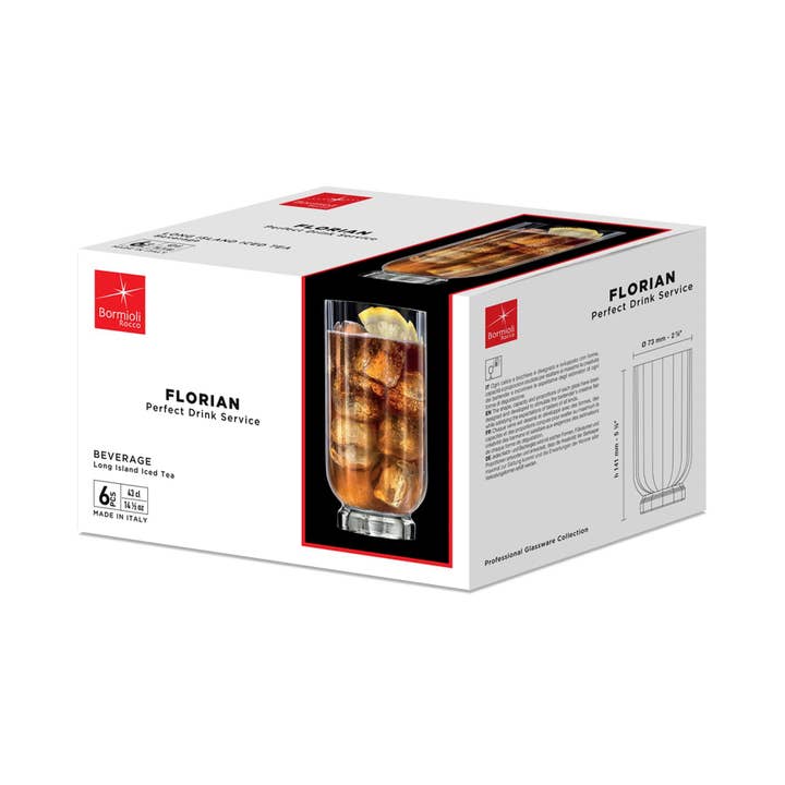 Rinkit Ltd - Wholesale Cocktail/Liquor Glass - 430ml Florian Highball Glass - By Bormioli Rocco