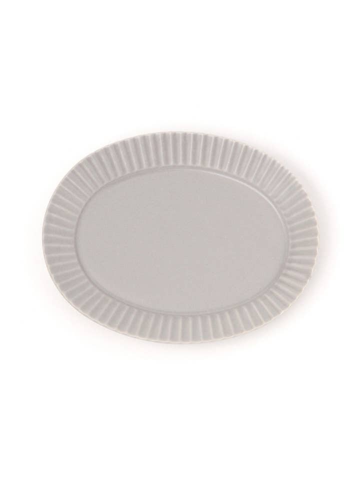 Kachosen Oval Platter With Folding-Fan Pattern Small for wholesale by LAKOLE