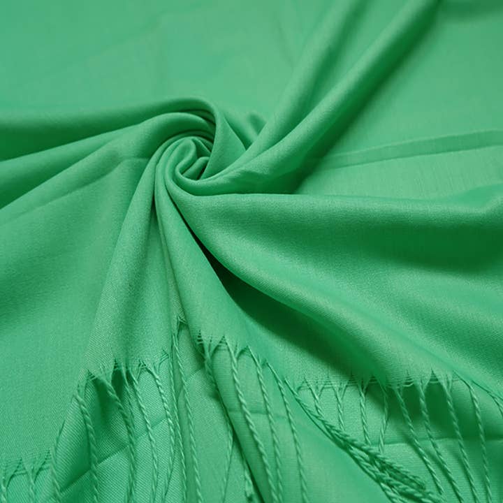 London Scarves - Wholesale Scarf - Women's - Plain cotton blend pashmina with tassels