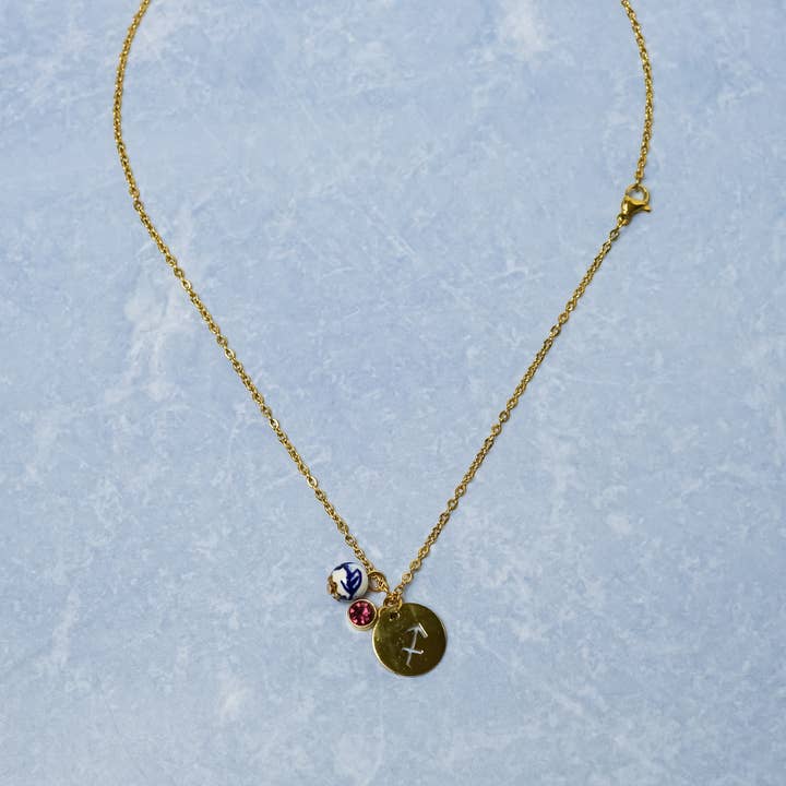 Heinen Delfts Blauw - Wholesale Pendant/Charm Necklace - Sagittarius zodiac necklace0