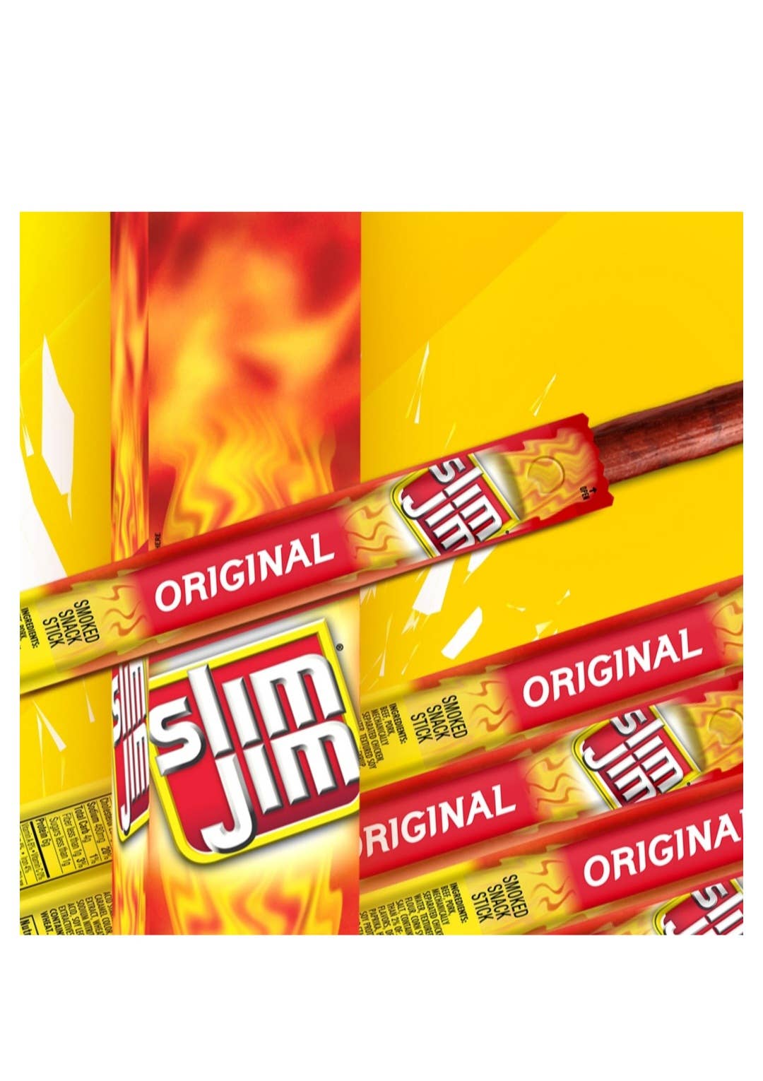 Majestic Wholesale - Vente Viande séchée - Bâtonnets de viande fumée Slim Jim Original – 120 unités, 0,28 oz chacun1