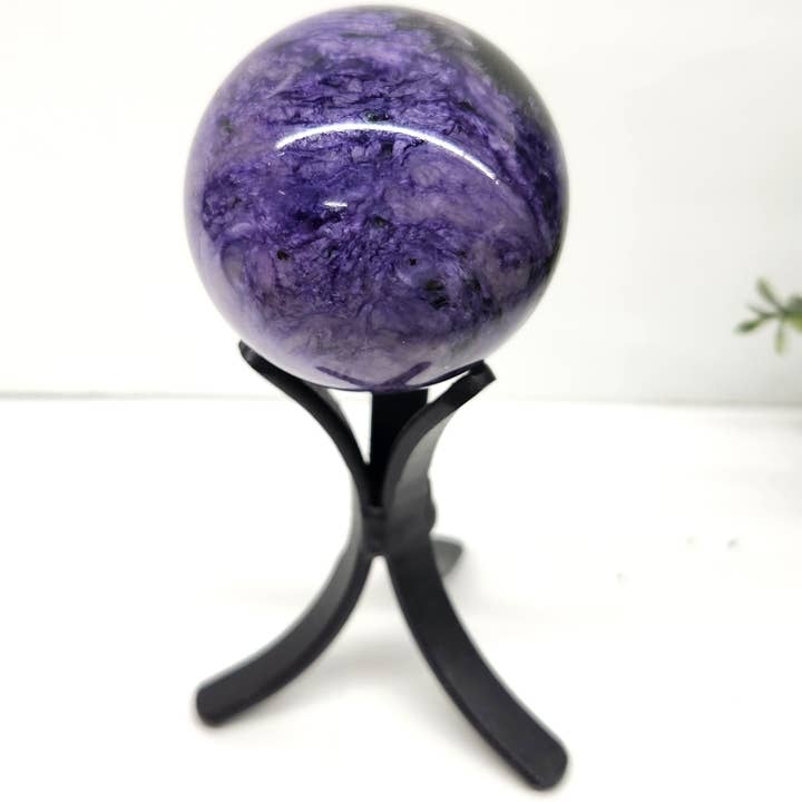 Meraki Gemstones – wholesale Spiritual stone/crystal – Charoite Polished Semi-Precious Gemstone Sphere (5 to 6cm)7