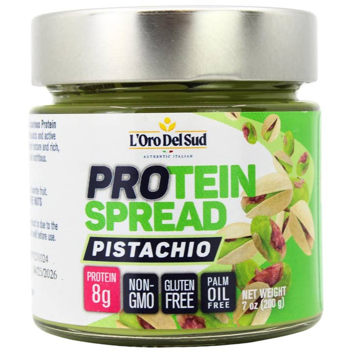 Wholesale Italian Food - Wholesale Nut Butter - LOro Del Sud, Pistachio Protein Butter Spread, 7oz (200g)