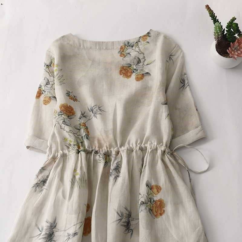 PRINTING Floral Print Cinched Waist Knee-Length Dress for wholesale on Faire2