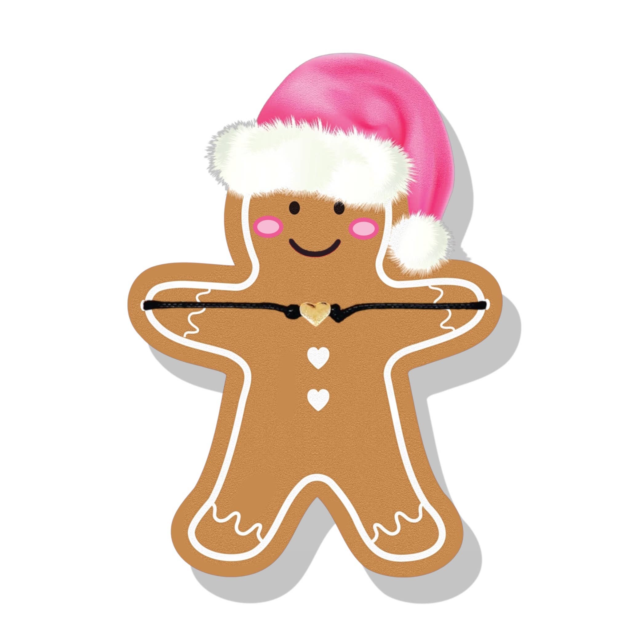 Dabble Doll - Vente Bracelets à breloques/pendentifs - Bracelet Bonhomme en Pain d'Épices de Noël, Cadeau de Fête pour Femme1