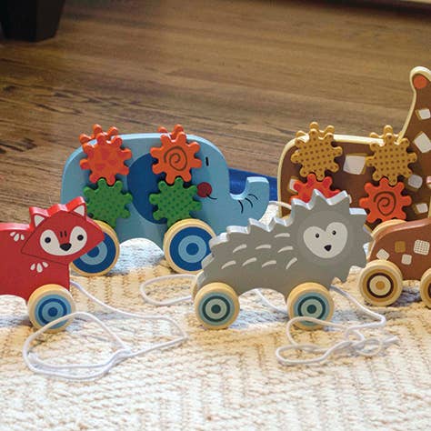 Birchwood Trading - Wholesale Wood Toy - Kids - Deer Pull Toy