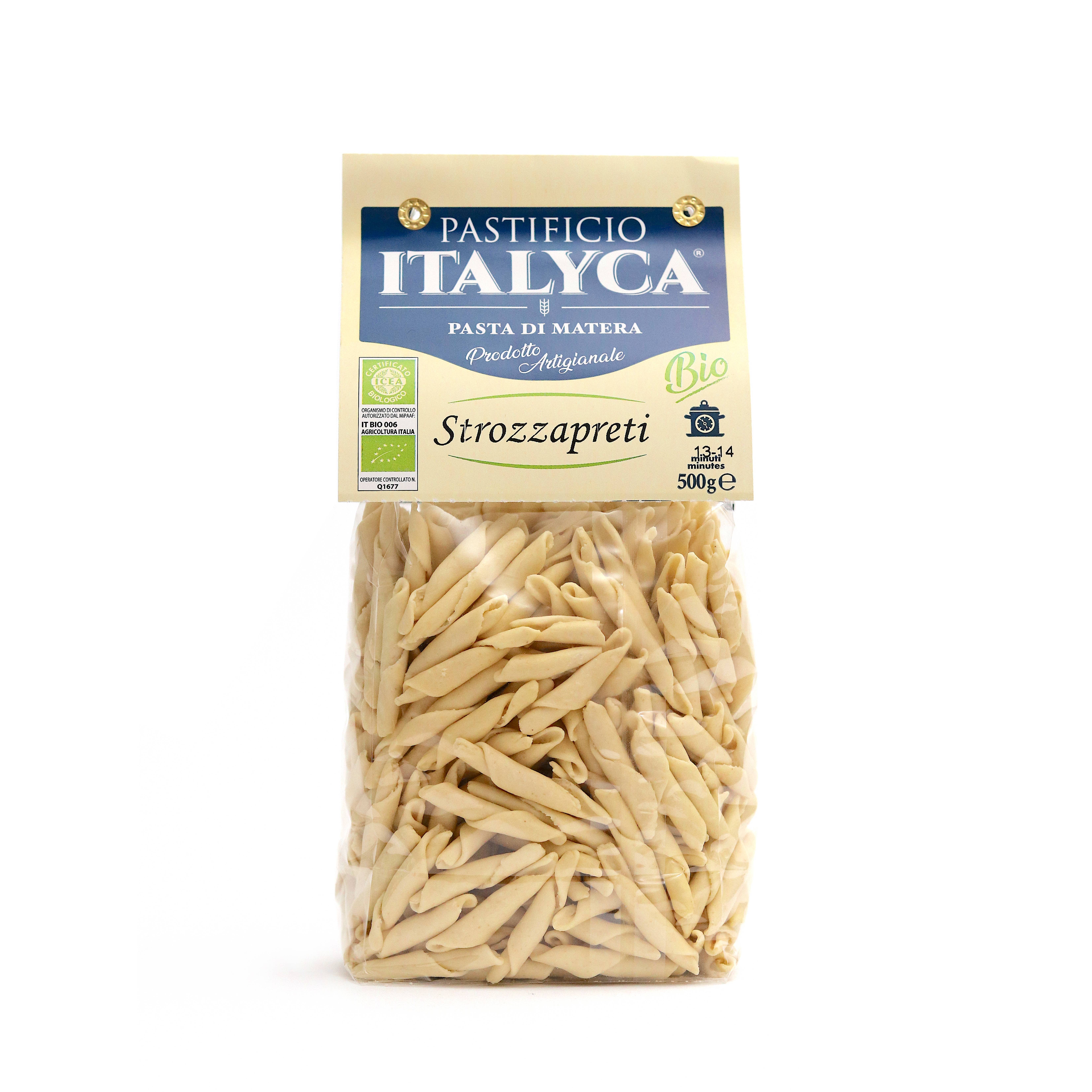 Italyca – Engroshandel Pasta – STROZZAPRETI ITALYCA 500g ØKOLOGISK HÅNDVÆRKSPASTA 100% ITALIEN1