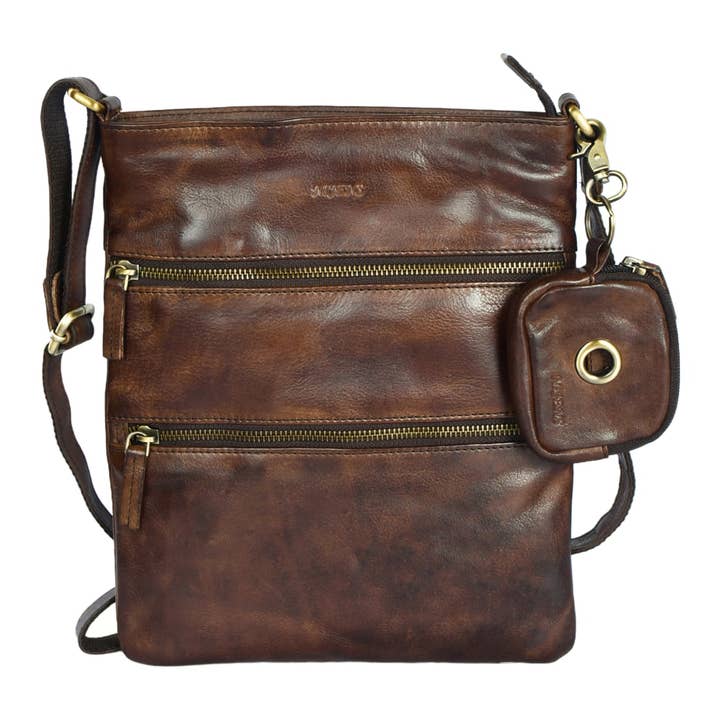 Dog Walking Crossbody Bag Made of Leather NJ-26 Lisbon 1053 for wholesale by Nijens