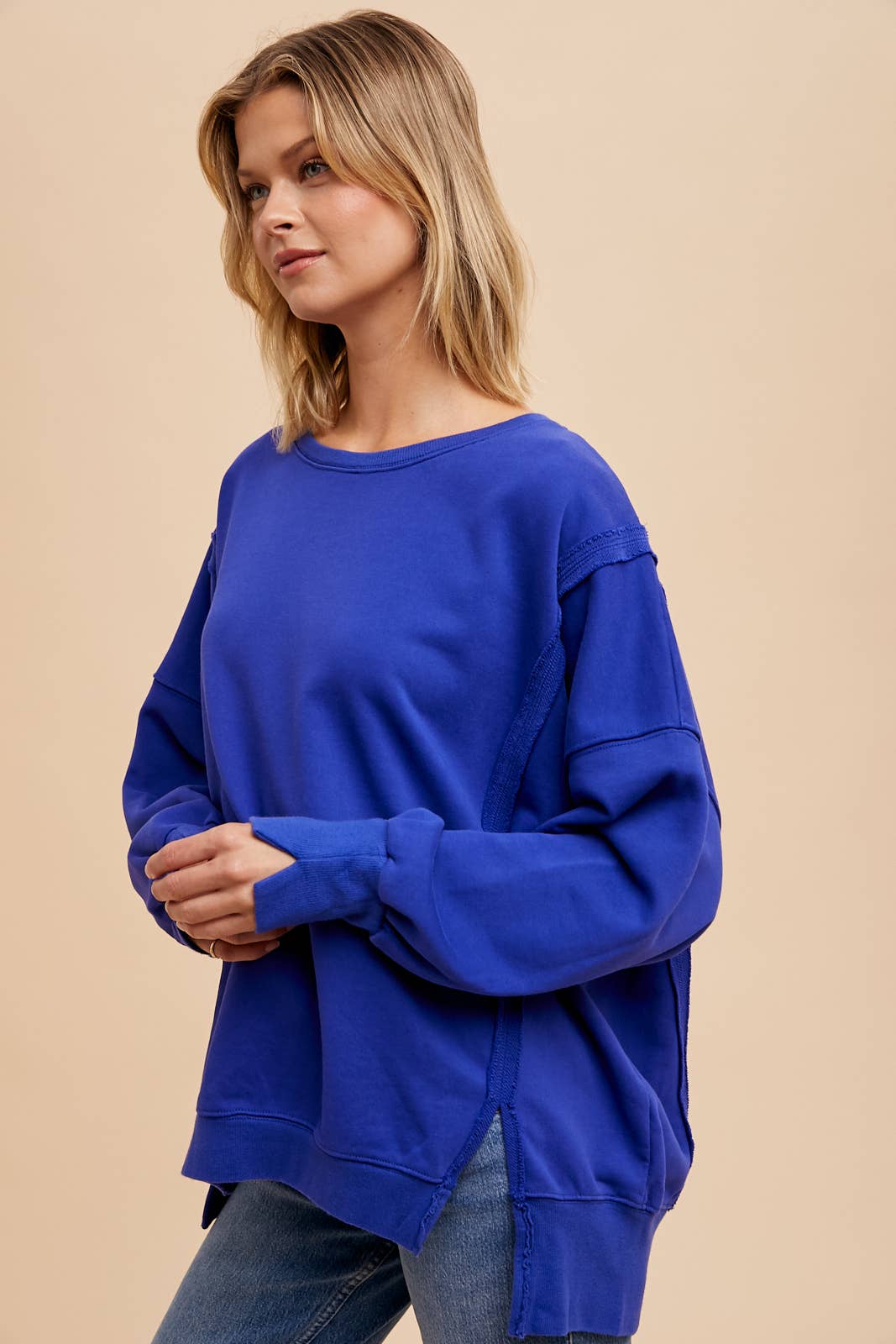 In Loom – Großhandel Sweatshirt – Damen – ÜBERGROSSER, GEWASCHENER PULLOVER 3