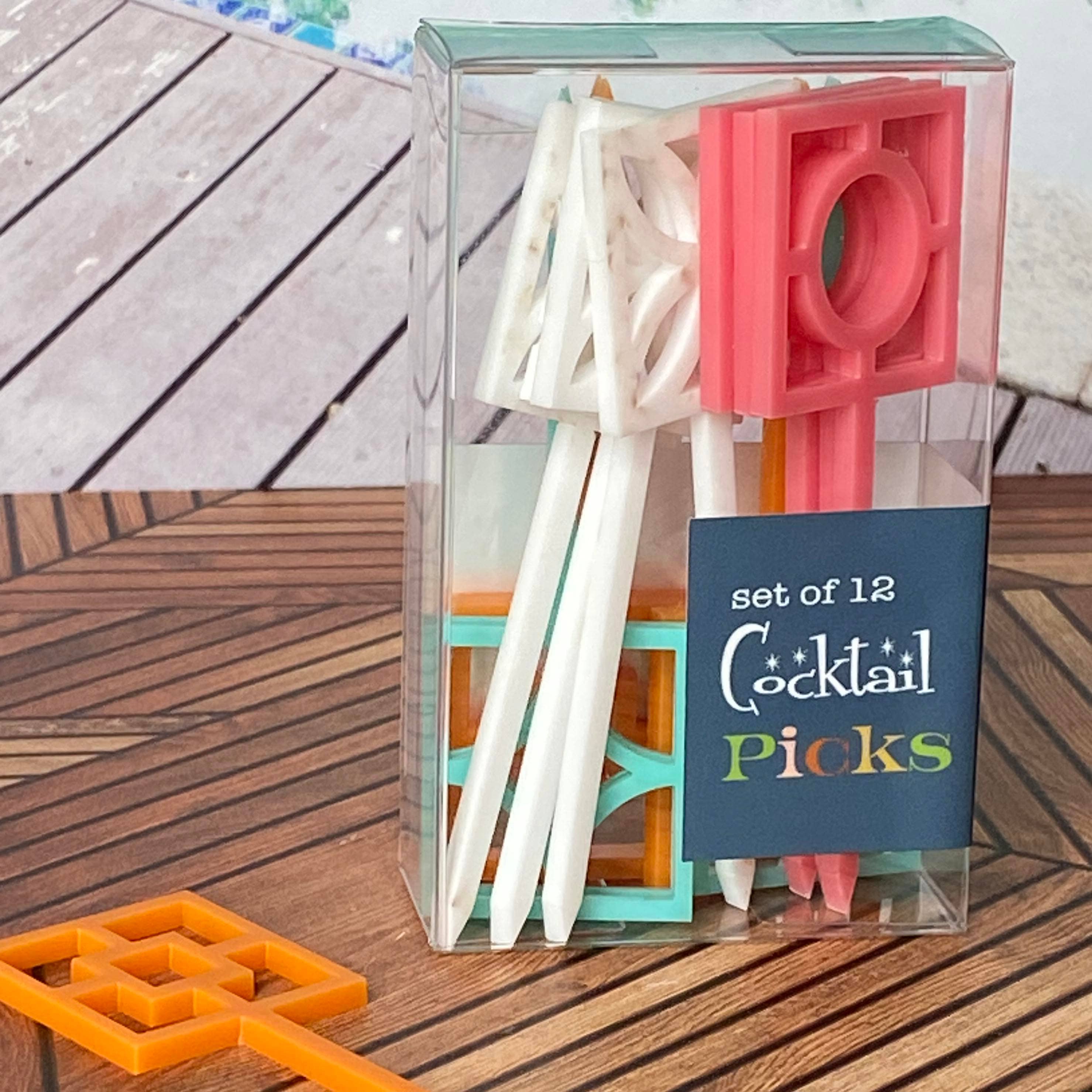 Mod Lounge Paper Company - Wholesale Cocktail pick - Breeze Block Cocktail Pick Set2