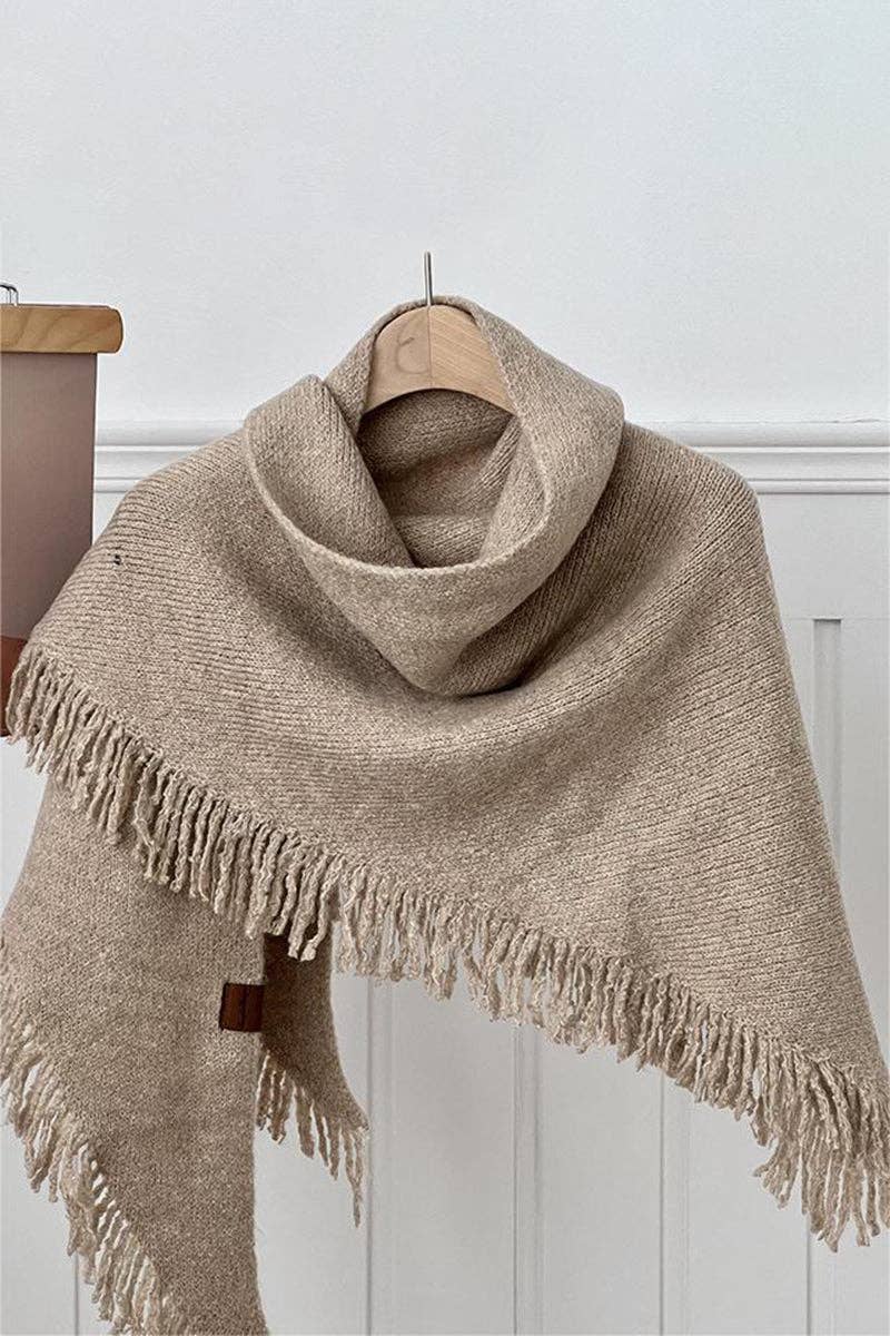 Mccolin - Wholesale Poncho - Women's - Fringed Edge Knit Poncho5