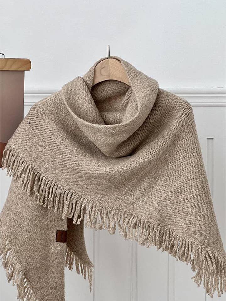 Mccolin - Wholesale Poncho - Women's - Fringed Edge Knit Poncho5