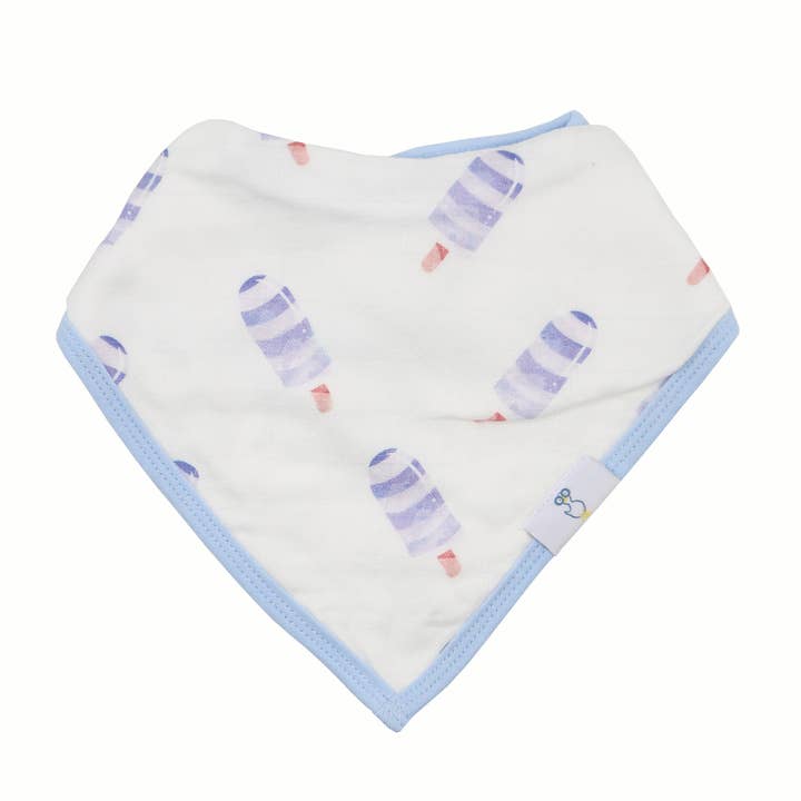 GooseWaddle + Pello - Wholesale Bib - Baby - 2 PK Muslin & Terry Cloth Bib Set Popsicles/Stripes
