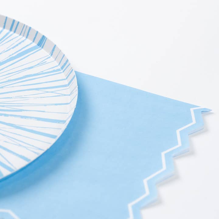 Gatherings by Curated Paperie - Wholesale Disposable Napkin - MCL25-GT14- Light Blue Celebration Chic Guest Towels3