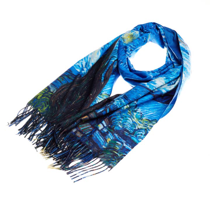 Signare Tapestry - Wholesale Scarf - Women's - Van Gogh Starry Night - Art Pashmina