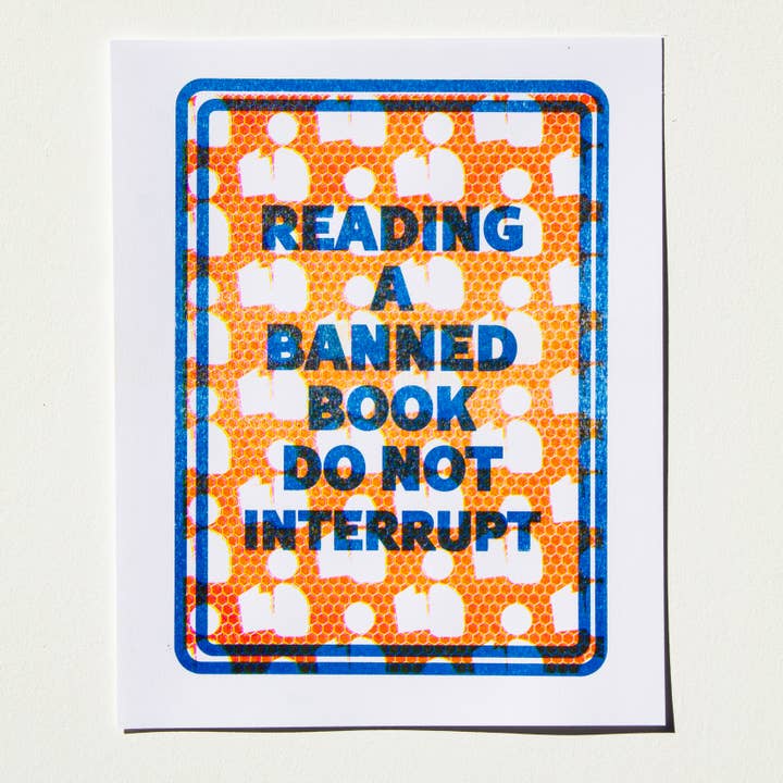 Reading a Banned Book 8x10" for wholesale by Shortt Editions