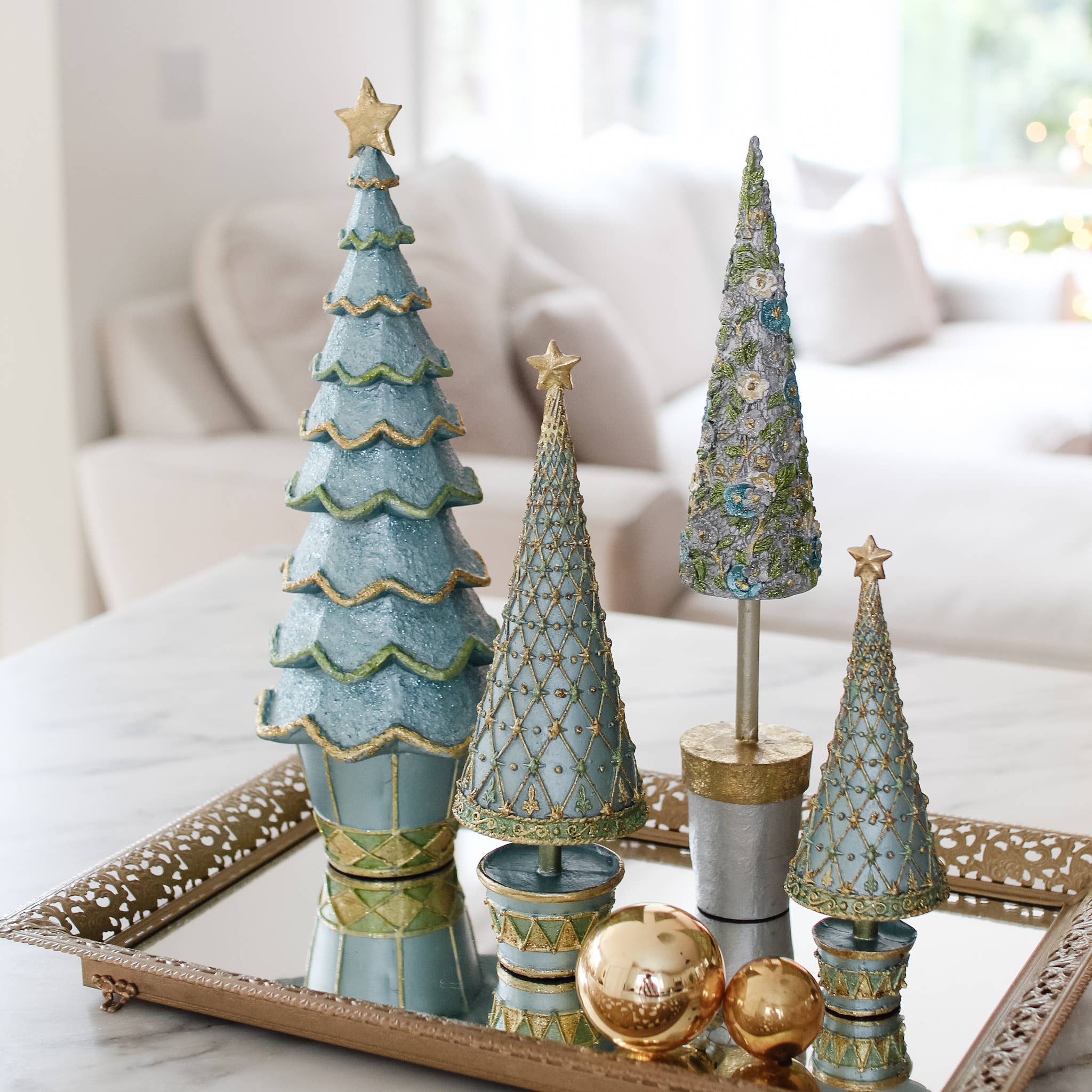 Dekorasyon Gifts  Decor - Wholesale Christmas Decoration - Textured Layered Neo Tree (Blue Haze)1