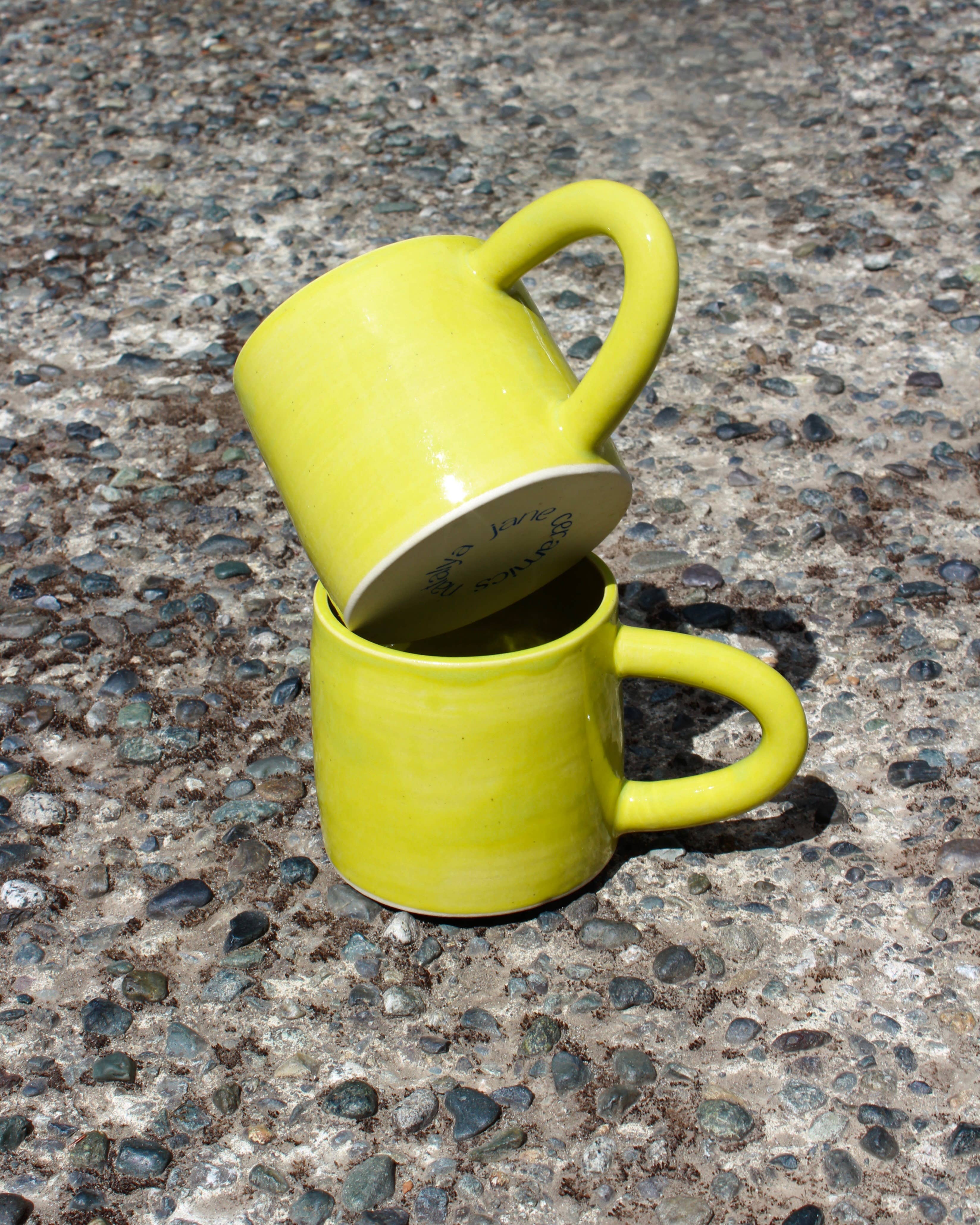 Natalya Jane Ceramics - Vente Tasse à café - Mug en céramique fait main - Chartreuse3