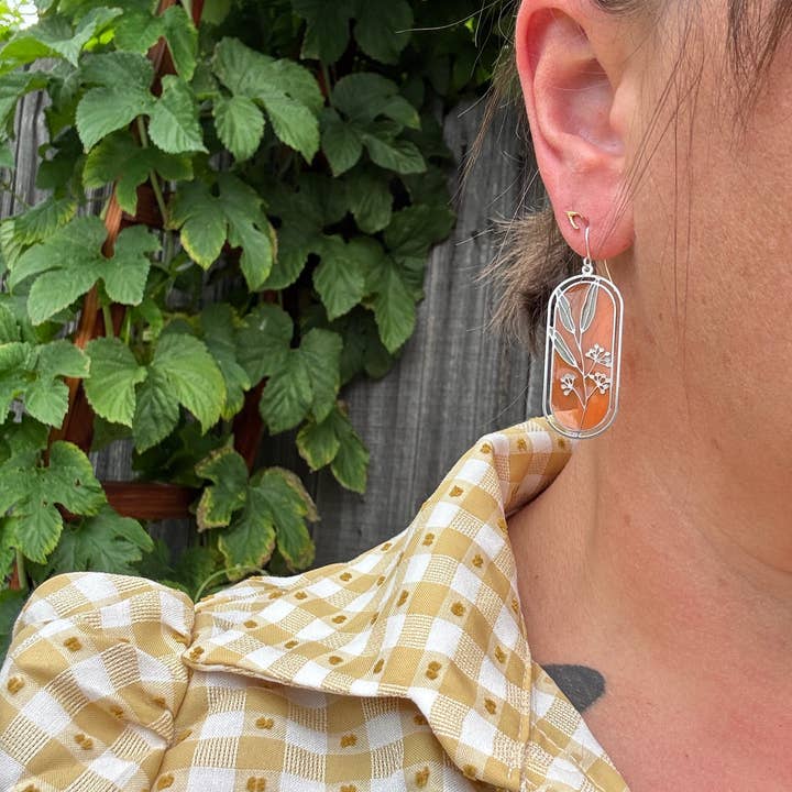 Wild Lupine Folkcraft - Wholesale Dangle Earrings - Allium // Stained Glass Resin Earrings2