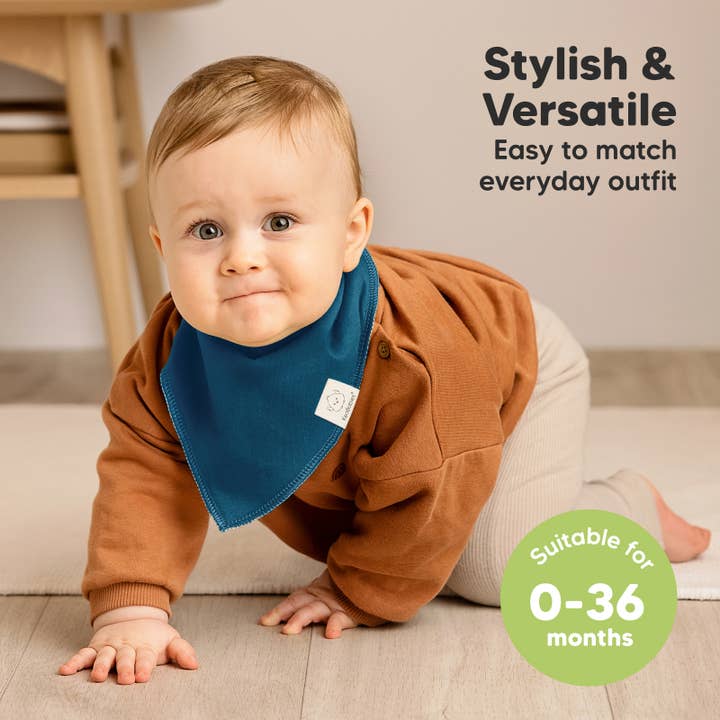 Thunder 8-pack Baby Bandana Bibs for Boys and Girls for wholesale on Faire