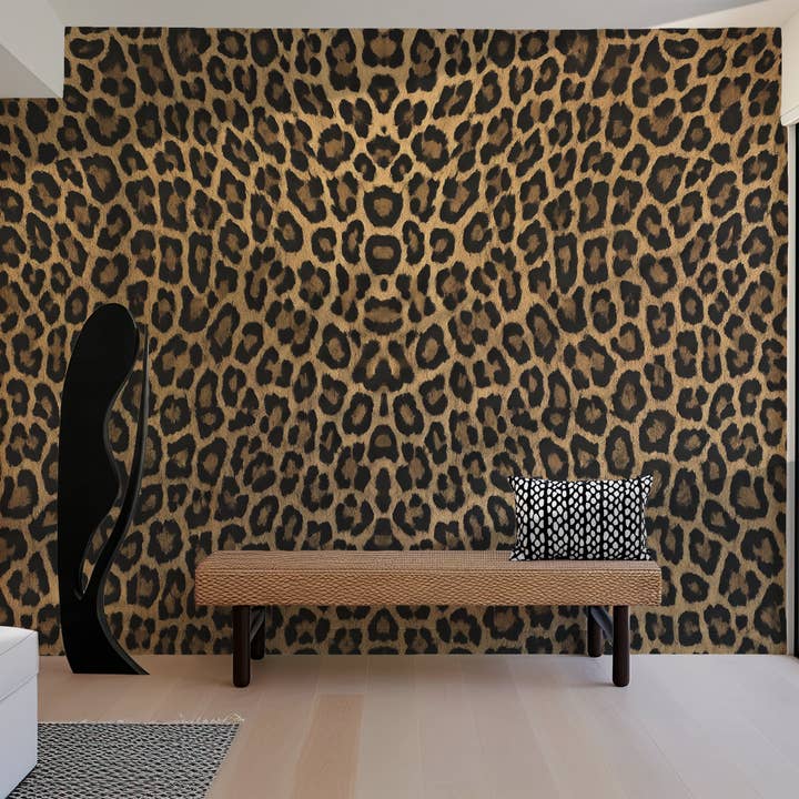 Luxury Leopard Abstract Wallpaper for wholesale by ELOISE WORLD STUDIO