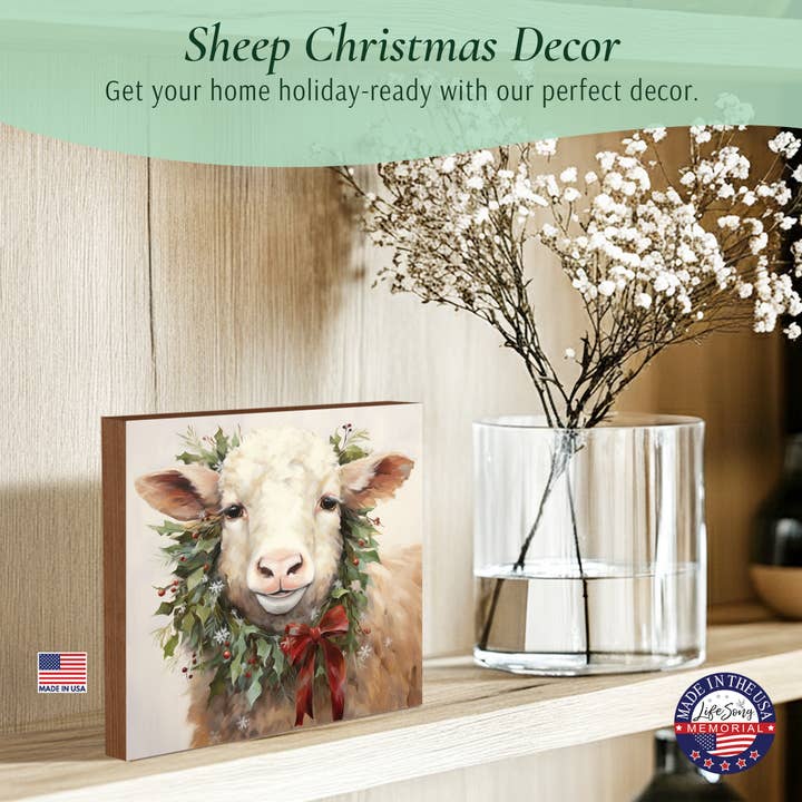 LifeSong Milestones - Wholesale Christmas Decoration - Highland Cow Christmas Decor Rustic Holiday Shelf Sitter3