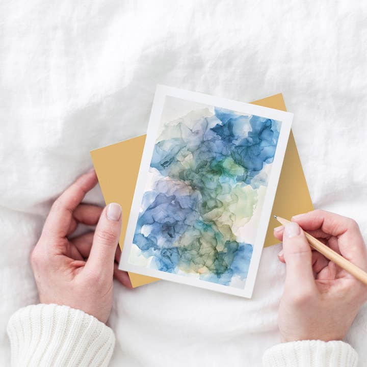 cartão de saudação da água da lua| aprecio |desejos empáticos por atacado de Smiles By Megan | Zatetic Studios, LLC