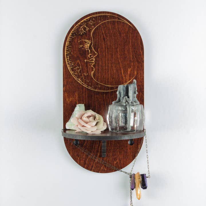 Standish House - Wholesale Wall-mounted shelf - Arch shelf with moon face6