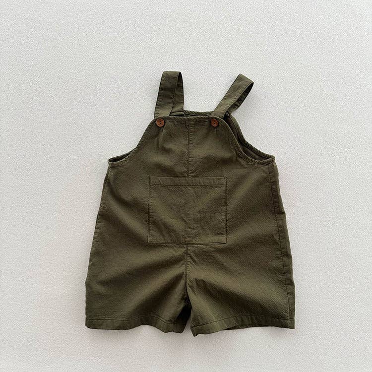MyKids-USA® – wholesale Overalls – Kids – Arrival Summer Baby Kids Solid Color Cotton Overalls1