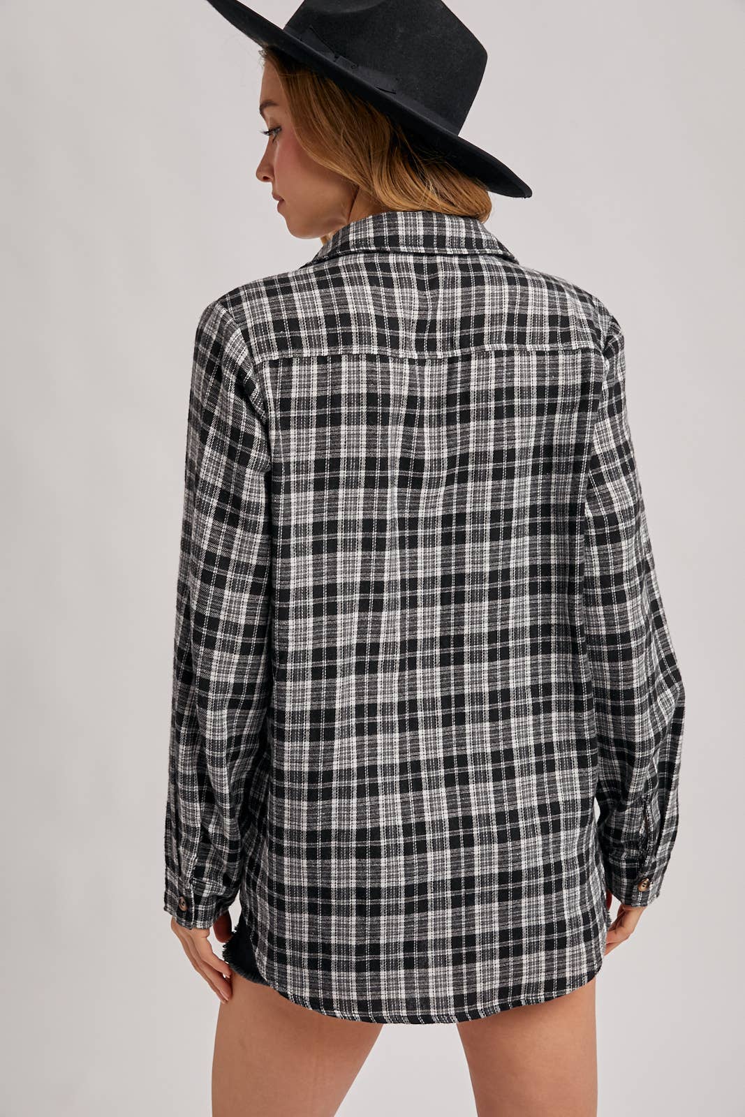 Bluivy - Wholesale Shirt - Women's - BUTTON DOWN PLAID SHIRT WITH POCKETS - 4TH OF JULY37