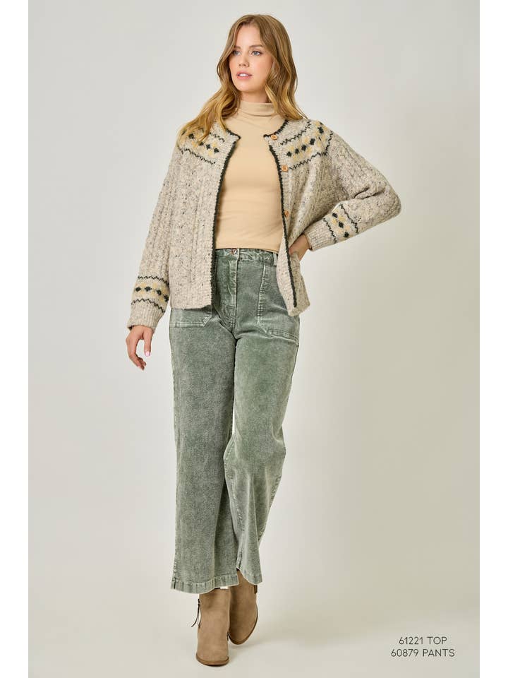 Stone 90002 Fair Isle Sweater Cardigan for wholesale on Faire4