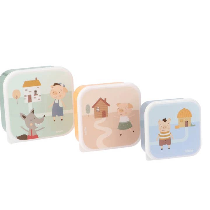Tutete - Wholesale Lunch bag/box – Kids - 3 Lunch Boxes The Three Little Pigs0