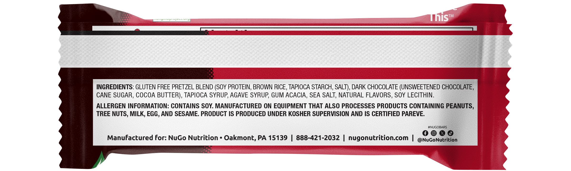 NuGo Nutrition - Wholesale Snack Bar - NuGo Dark Chocolate Pretzel Protein Bar2