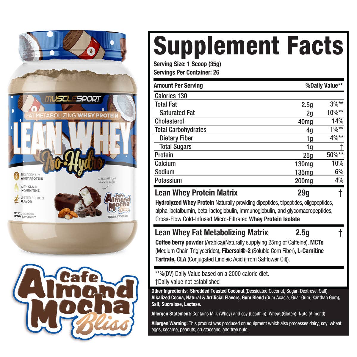 MuscleSport - Wholesale Protein/superfood powder - Lean Whey® Iso Hydro Gourmet Protein 2lb - Limited Edition18