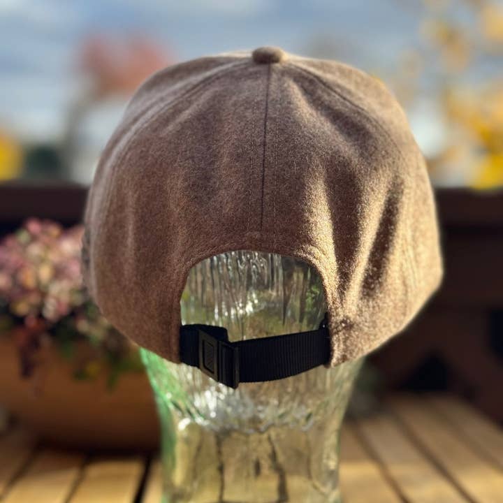 JEWISHJOY.co - Wholesale Flat Brim Cap - Unisex - Brown Cashmere Hamsa Hat - Jewish Gift2