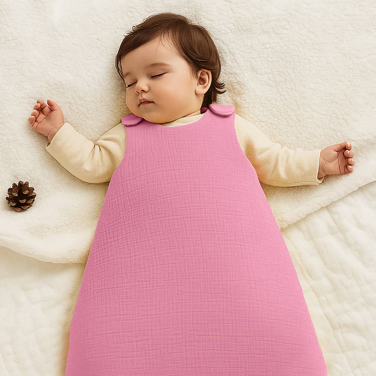PAPATE - Wholesale Sleepsack - Baby - Organic Cotton Winter Sleeping Bag - Pink5