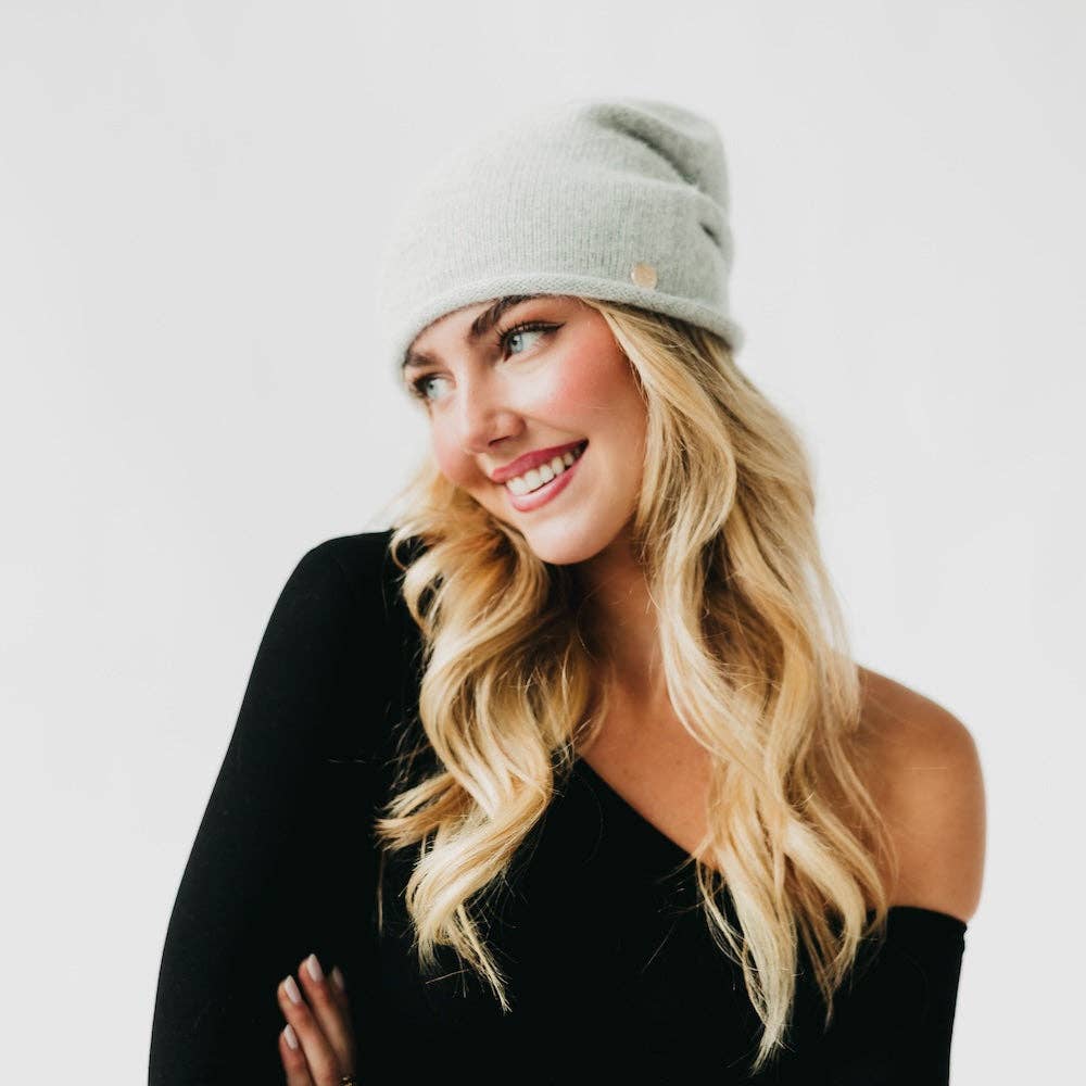 Pretty Simple - Wholesale Beanie - Women's - Cable Rolled Edge Cashmere Beanie7