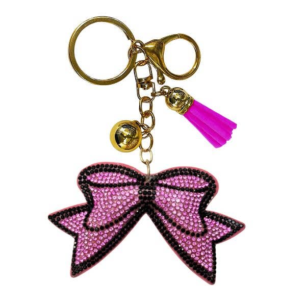 Bow Crystal Bling Keychains for wholesale by Queens Designs