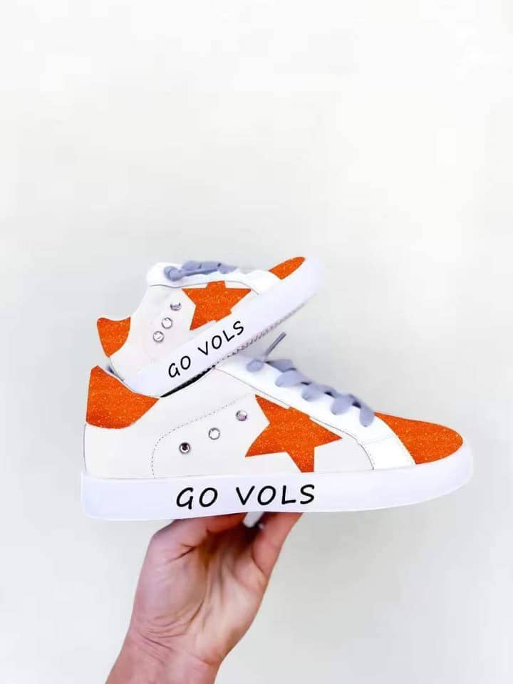 Torn and Trendy - Wholesale Casual Shoes - Kids - Orange Star and Heel - (Go Vols) - Women’s 0