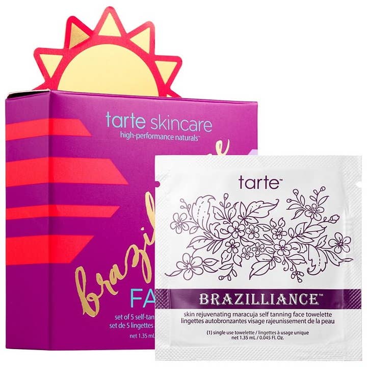 toalhetes autobronzeadores para o rosto com maracujá rejuvenescedor de pele tarte Brazilliance por atacado de Super Stock Wholesale