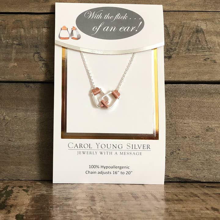 Carol Young Silver - Wholesale Pendant/Charm Necklace - Saddle Stirrup PETITE Necklace