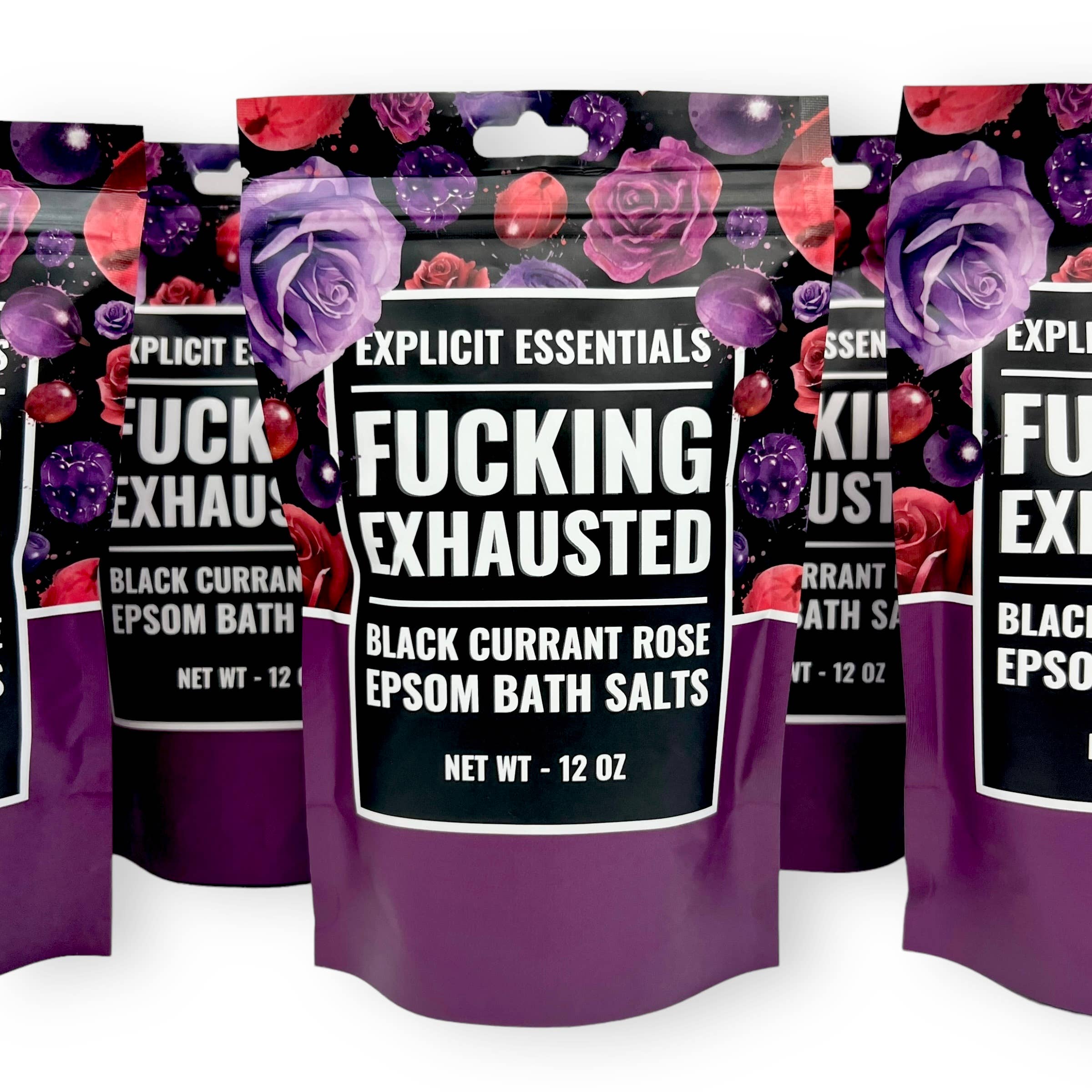 Explicit Essentials - Wholesale Bath Salts - Fucking Exhausted Bath Salts 12oz Bag  3