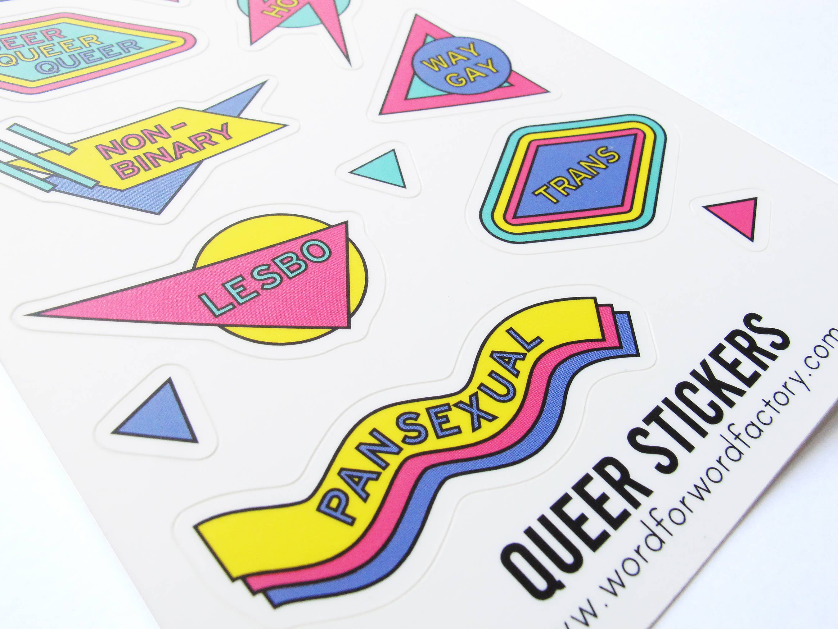 Word For Word Factory - Wholesale Sticker - QUEER Sticker Sheets l Gay Sticker Gift1