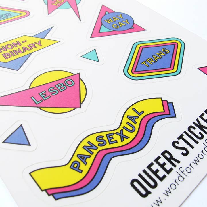 Word For Word Factory - Vendita all'ingrosso Adesivo - Queer Sticker Sheets l Gay Sticker Sheets1